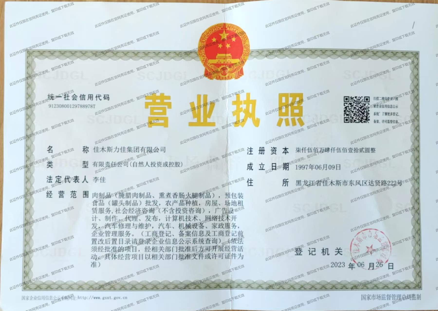 佳木斯力佳集團(tuán)有限公司